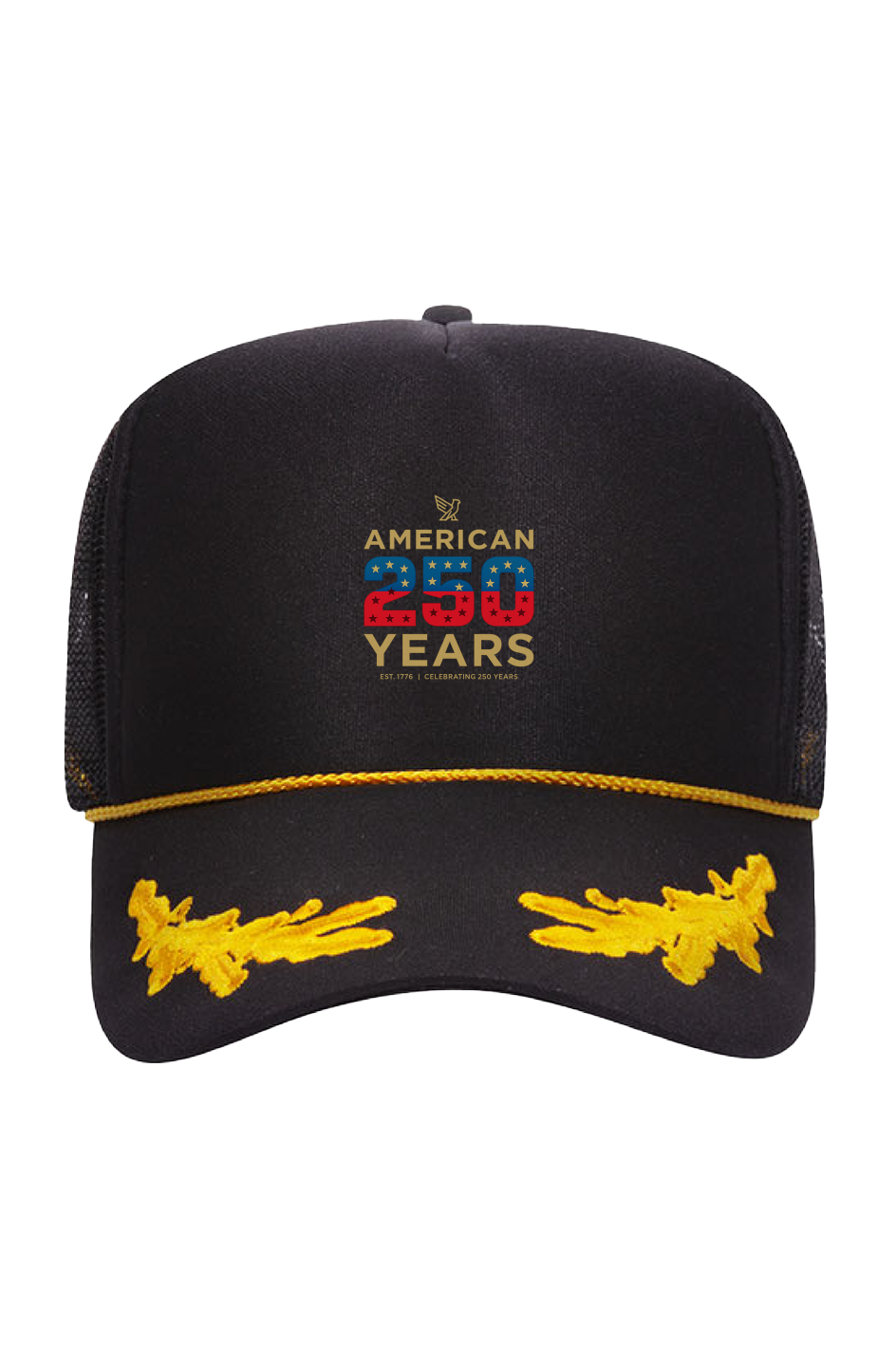 USA 250th Anniversary Gold Leaf Crown Cap